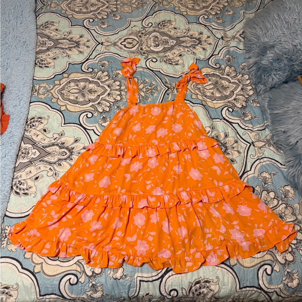 Buddy Love Kaia Dress in Orange and Pink Floral - Size Medium